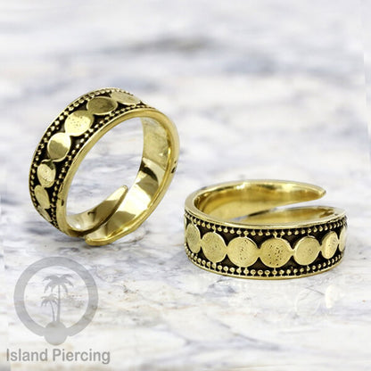 Cin-cin Kuningan motif Bali Brass finger Rings Bali style