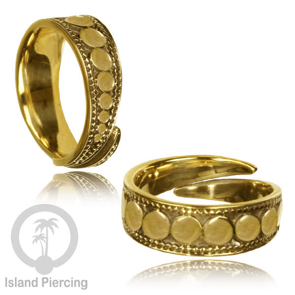 Cin-cin Kuningan motif Bali Brass finger Rings Bali style