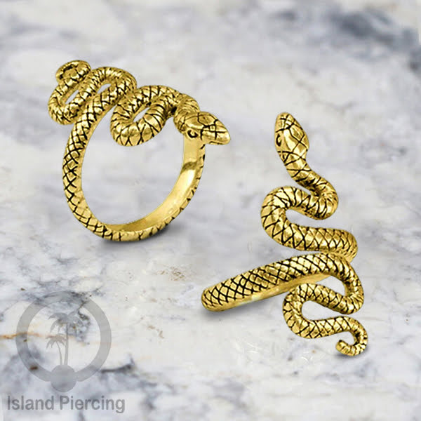 Cin-cin Kuningan motif Ular dan Naga Brass Rings Bali in Snake and Dragon motifs