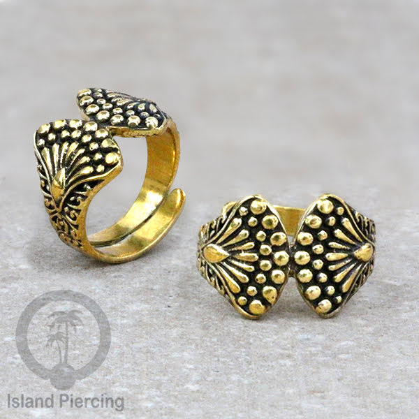Cin-cin Kuningan motif Bali Brass finger Rings Bali style