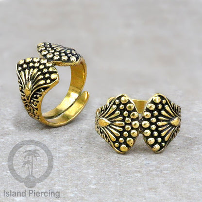 Cin-cin Kuningan motif Bali Brass finger Rings Bali style
