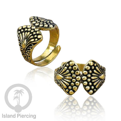 Cin-cin Kuningan motif Bali Brass finger Rings Bali style