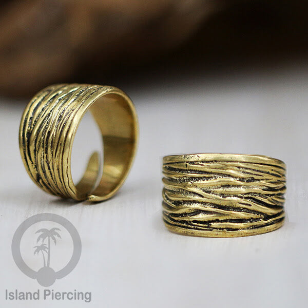 Cin-cin Kuningan motif Bali Brass finger Rings Bali style