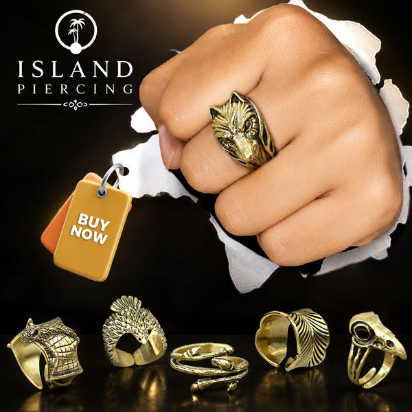 Cin-cin Kuningan motif Binatang dan Alami Brass Rings Animals and Nature style