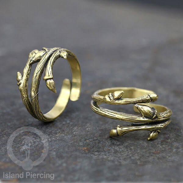 Cin-cin Kuningan motif Binatang dan Alami Brass Rings Animals and Nature style