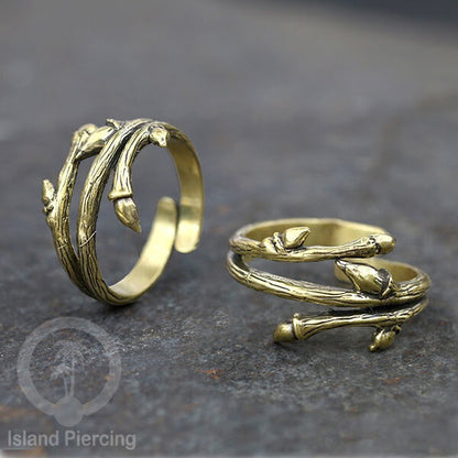 Cin-cin Kuningan motif Binatang dan Alami Brass Rings Animals and Nature style