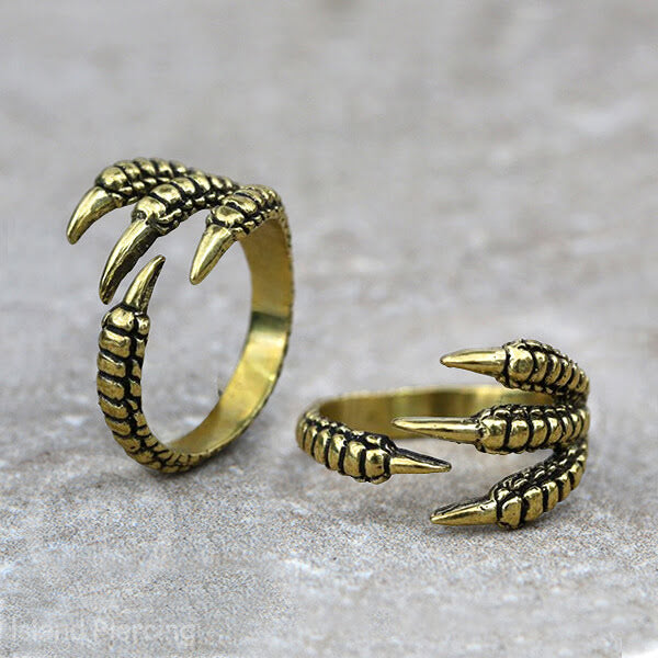 Cin-cin Kuningan motif Ular dan Naga Brass Rings Bali in Snake and Dragon motifs