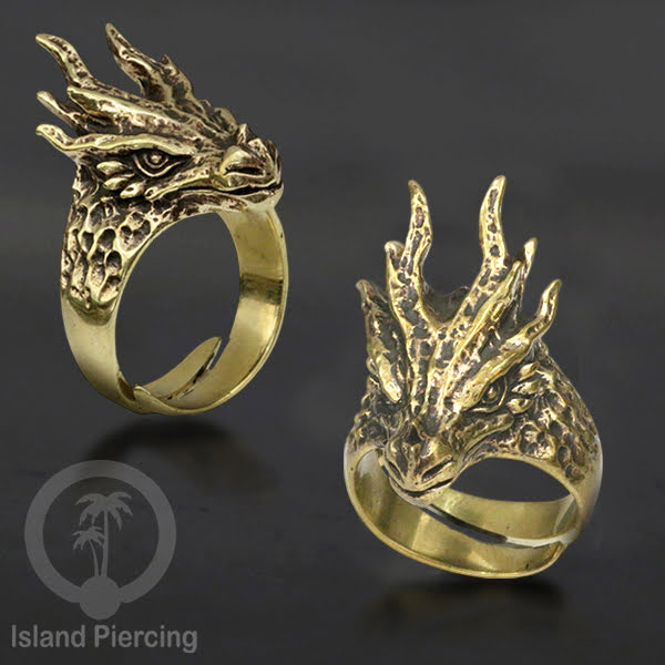 Cin-cin Kuningan motif Ular dan Naga Brass Rings Bali in Snake and Dragon motifs