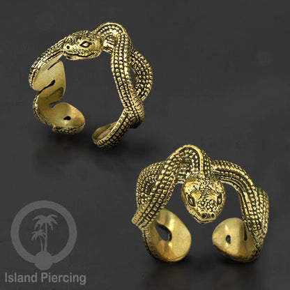 Cin-cin Kuningan motif Ular dan Naga Brass Rings Bali in Snake and Dragon motifs