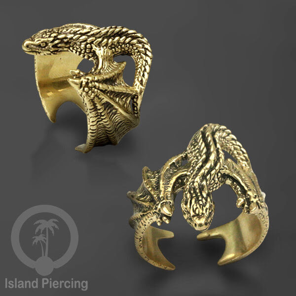 Cin-cin Kuningan motif Ular dan Naga Brass Rings Bali in Snake and Dragon motifs