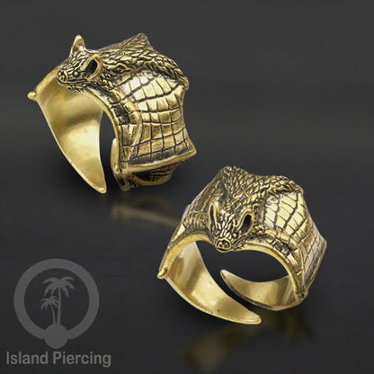 Cin-cin Kuningan motif Binatang dan Alami Brass Rings Animals and Nature style