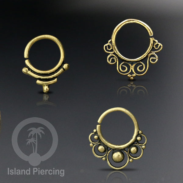 Septum Piercing dan Tindik anting Kuningan telinga Tragus dan Helix Piercing 1.0mm