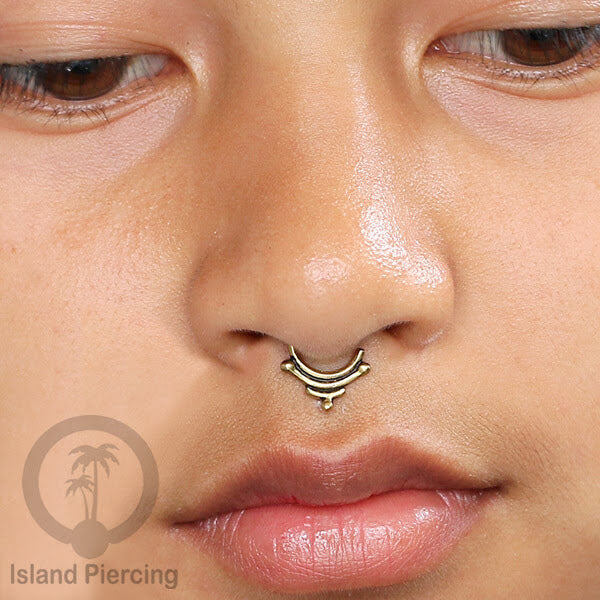 Septum Piercing dan Tindik anting Kuningan telinga Tragus dan Helix Piercing 1.0mm