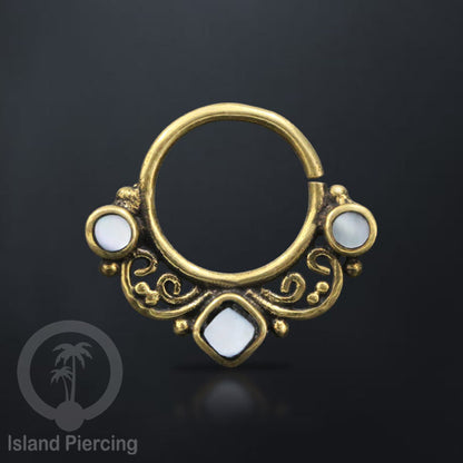 Septum Piercing dan Tindik Kuningan telinga Tragus dan Helix Piercing Kerang Laut
