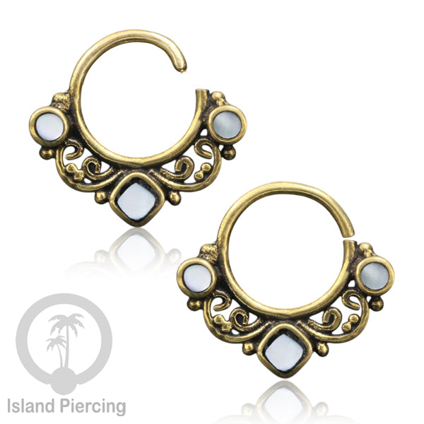 Septum Piercing dan Tindik Kuningan telinga Tragus dan Helix Piercing Kerang Laut
