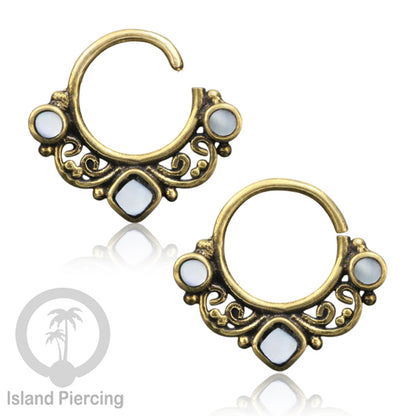 Septum Piercing dan Tindik Kuningan telinga Tragus dan Helix Piercing Kerang Laut
