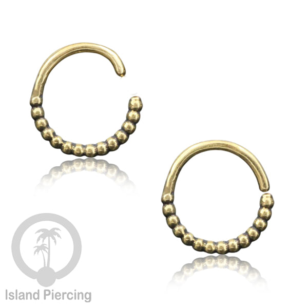 Septum Piercing dan Tindik anting kuningan, Daith, Tragus dan Helix Piercing ukuran 6-10mm