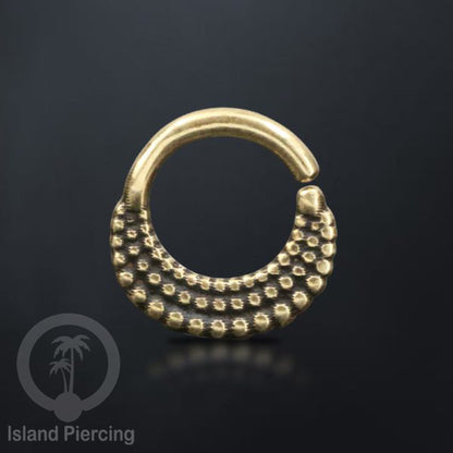 Septum Piercing dan Tindik anting kuningan, Daith, Tragus dan Helix Piercing ukuran 6-10mm