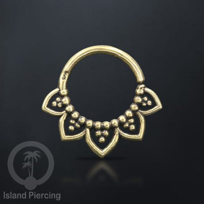 Septum Piercing dan Tindik anting kuningan, Daith, Tragus dan Helix Piercing ukuran 6-10mm