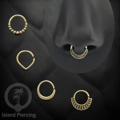 Septum Piercing dan Tindik anting Kuningan telinga Tragus dan Helix Piercing