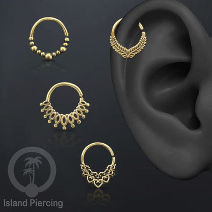 Septum Piercing dan Tindik anting Kuningan telinga Helix dan Tragus Piercing Istimewa
