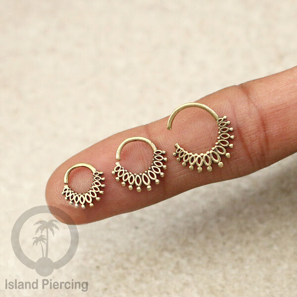 Septum Piercing dan Tindik anting Kuningan telinga Helix dan Tragus Piercing Istimewa