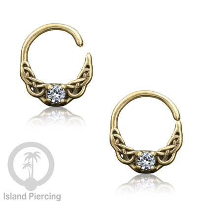 Septum Piercing dan Tindik Kuningan Telinga Tragus dan Helix Piercing Batu dan Kristal