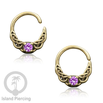 Septum Piercing dan Tindik Kuningan Telinga Tragus dan Helix Piercing Batu dan Kristal