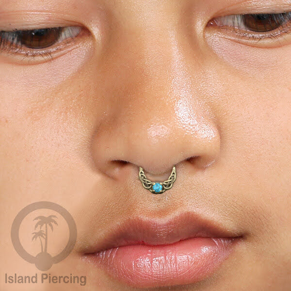 Septum Piercing dan Tindik Kuningan Telinga Tragus dan Helix Piercing Batu dan Kristal