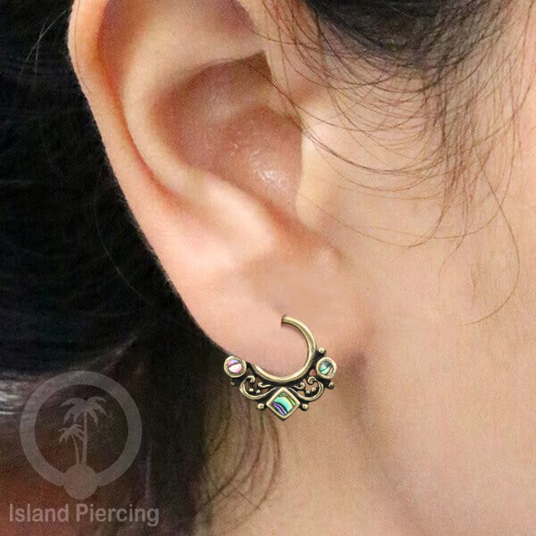 Septum Piercing dan Tindik Kuningan telinga Tragus dan Helix Piercing Kerang Laut