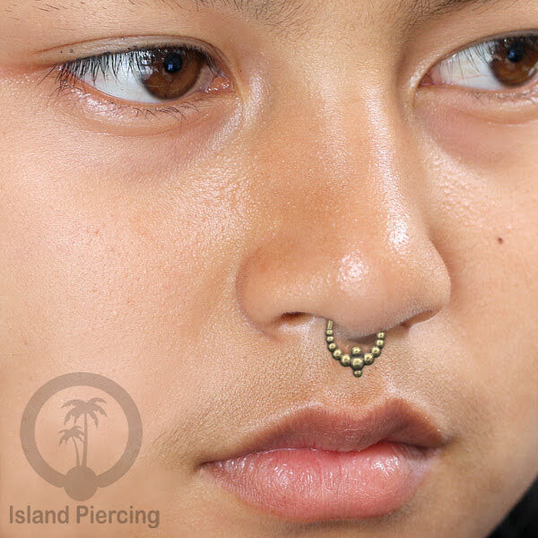 Septum Piercing dan Tindik anting Kuningan telinga Tragus, Daith &amp; Helix Piercing