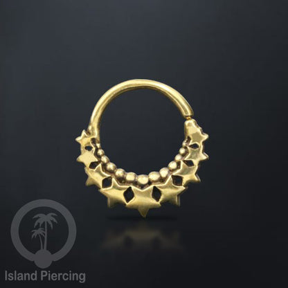 Septum Piercing dan Tindik anting Kuningan telinga Tragus, Daith &amp; Helix Piercing