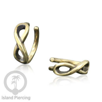 Piercing Brass Tindik Kuningan Telinga Tragus dan Helix Piercing ukuran 6 &amp; 8mm