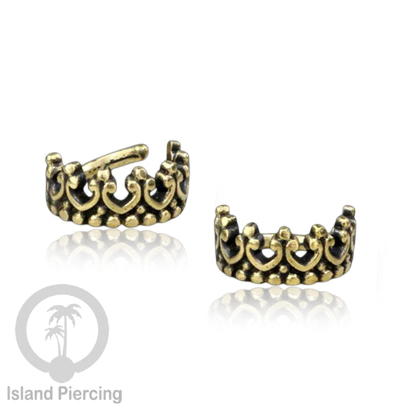 Piercing Brass Tindik Kuningan Telinga Tragus dan Helix Piercing ukuran 6 &amp; 8mm