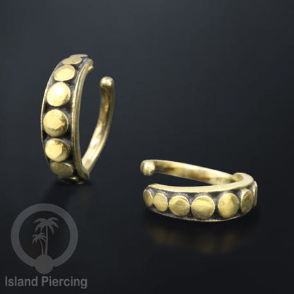 Piercing Brass Tindik Kuningan Telinga Tragus dan Helix Piercing ukuran 6 &amp; 8mm