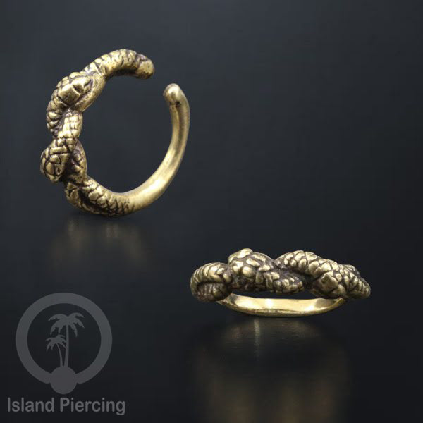 Piercing Brass Tindik Kuningan Telinga Tragus dan Helix Piercing ukuran 6 &amp; 8mm