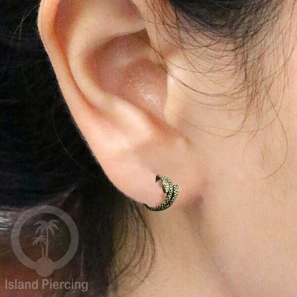 Piercing Brass Tindik Kuningan Telinga Tragus dan Helix Piercing ukuran 6 &amp; 8mm