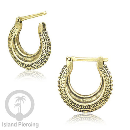 Brass Piercing Clickers. Tindik Tragus dan Helix dari Kuningan, Tindik Telinga dari Kuningan.