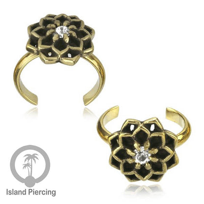 Cin-cin jari kaki Kuningan dengan Kristal Zircon Bening Brass Toe Rings with Clear Zirconia
