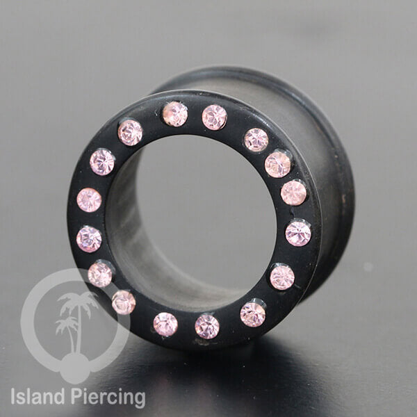 Tunnel kayu buatan tangan dengan Kristal Zirconia yang kualitas tinggi, ada Pilihan jenis kayu dan ukuran.