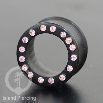 Tunnel kayu buatan tangan dengan Kristal Zirconia yang kualitas tinggi, ada Pilihan jenis kayu dan ukuran.
