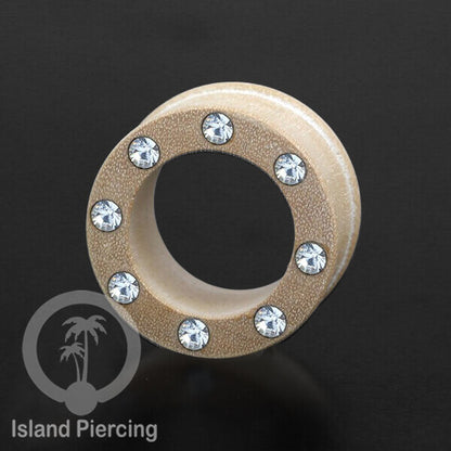Tunnel kayu buatan tangan dengan Kristal Zirconia yang kualitas tinggi, ada Pilihan jenis kayu dan ukuran.