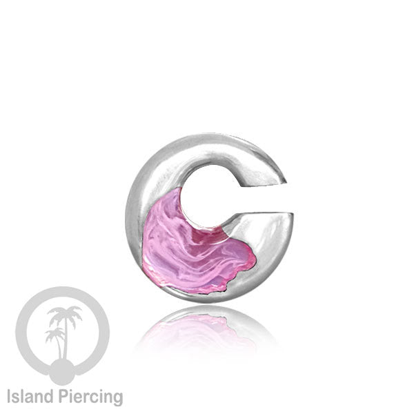 Tindik Anting Piercing Epoxy dan Kuningan Ear expander motif epoxy istimewa
