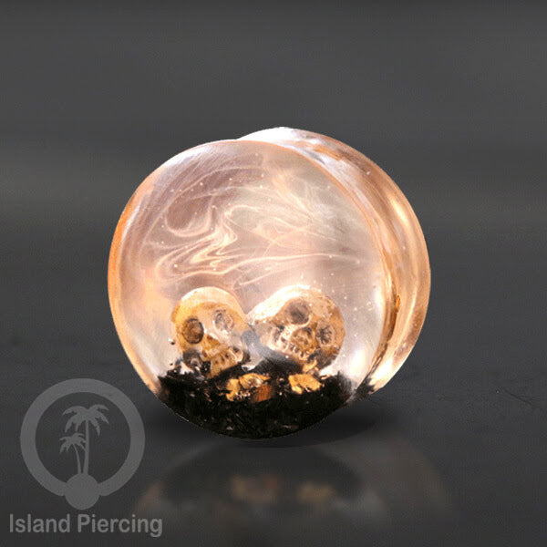 Tindik Ear-plug Piercing dari kayu dan resin buatan tangan banyak motif istimewa