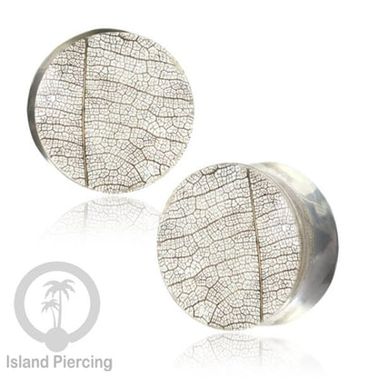 Tindik Ear-plug Resin dengan desain Jelly fish, Serigala, Goa dan Daun