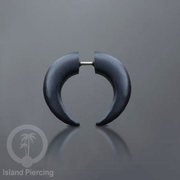 Fake wood piercing, Tindik palsu, Model Kayu sederhana yang datar warna Hitam