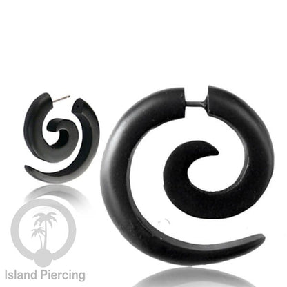 Fake wood piercing, Tindik palsu, Model Kayu sederhana yang datar warna Hitam