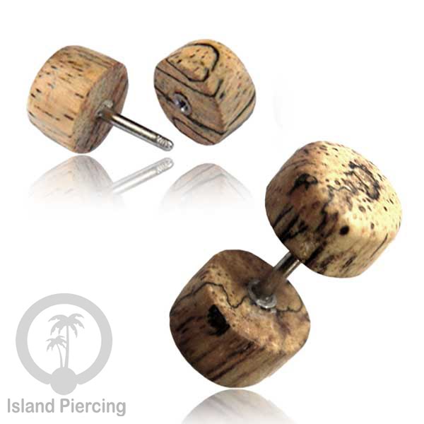 Fake Wooden plugs, Anting Tindik palsu sistem mur dari banyak pilihan jenis Kayu