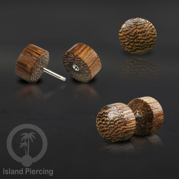 Fake Wooden plugs, Anting Tindik palsu sistem mur dari banyak pilihan jenis Kayu