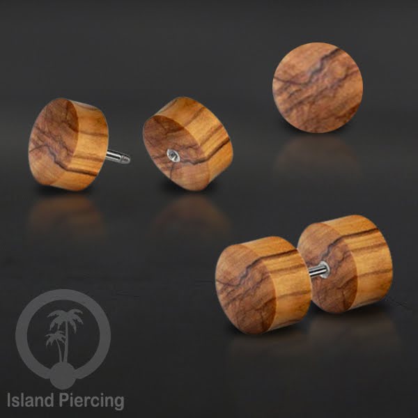 Fake Wooden plugs, Anting Tindik palsu sistem mur dari banyak pilihan jenis Kayu